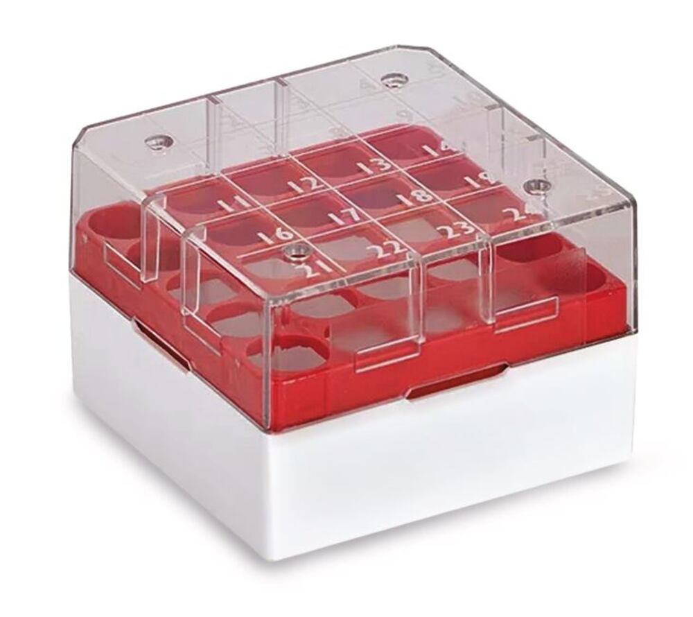 ROTILABO® mini cryogenic box, red, 76 x 76 x 52 mm