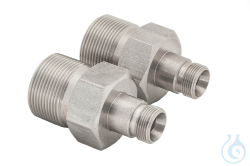2 Adapters M30x1.5 male to M16x1 male, stainless steel - Luminix Health