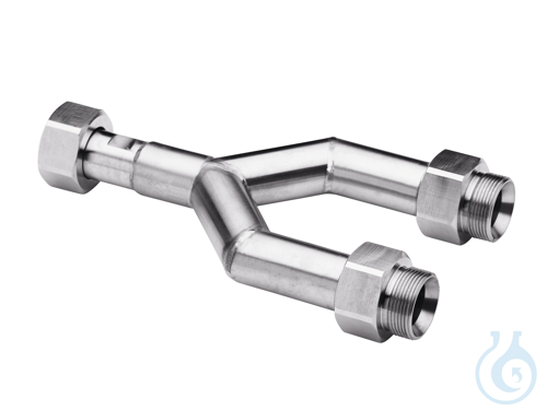 Twin distributing adapter M30x1.5, 1x M30x1.5 female to 2x M30x1.5 male - Luminix Health