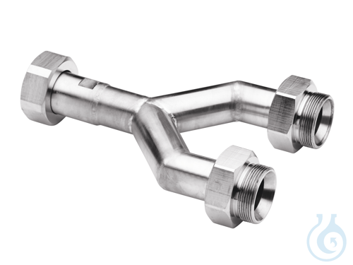 Twin distributing adapter M38x1.5, 1x M38x1.5 female to 2x M38x1.5 male - Luminix Health