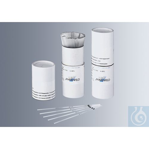 Micro pipettes with circular mark at 1+2+3+4+5 µl