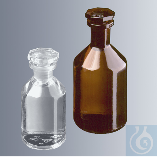 Reagent bottles 100 ml, narrow neck, amber glass