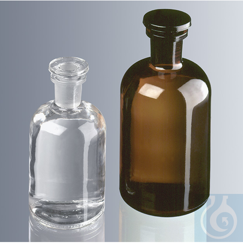 Round shoulder bottles 50 ml, narrow neck, clear glass
