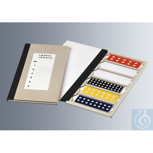Preparation pasteboards for 5 microslides 76x26 mm