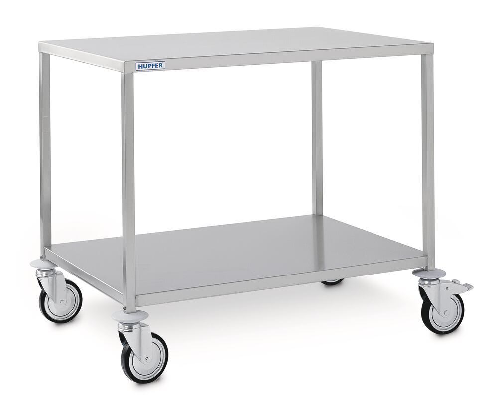 Stainless steel platform trolley, 920 x 625 x 1000 mm