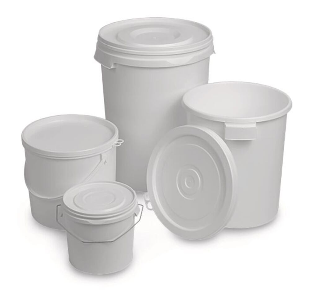 Hobbock-emmer, 32,2 l, HDPE, UN-goedkeuring, met deksel, SEMADENI, art. 21MX.1