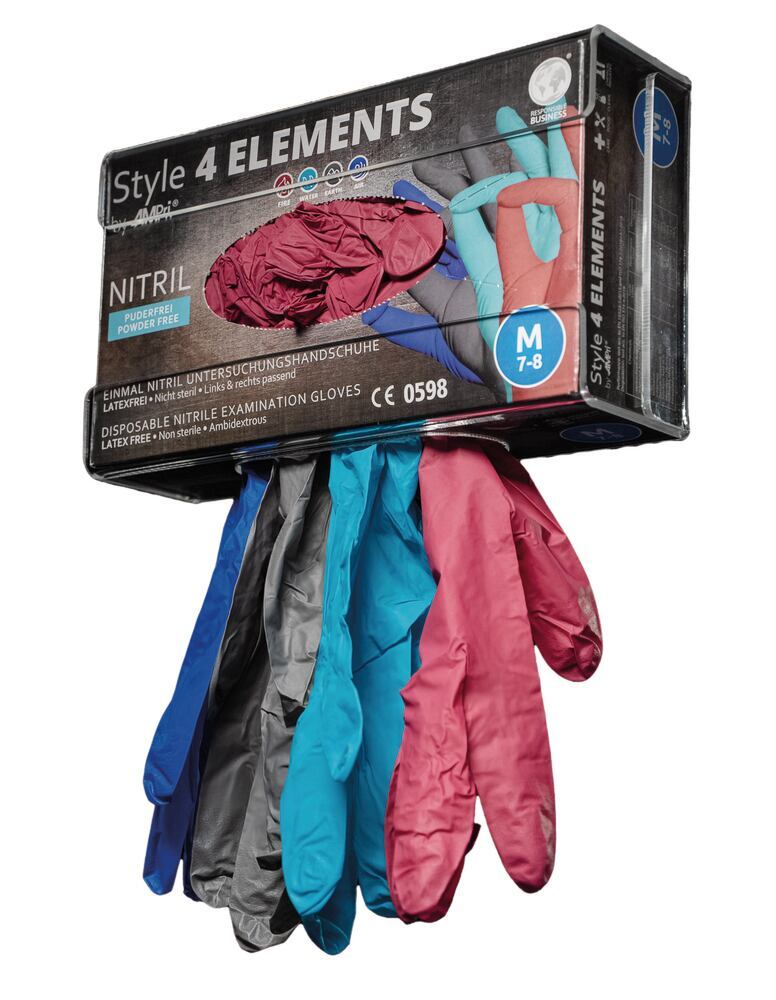 Onderzoekshandschoenen Style 4 ELEMENTS nitrile, maat M, 96 st, AMPri, art. 21W2.1