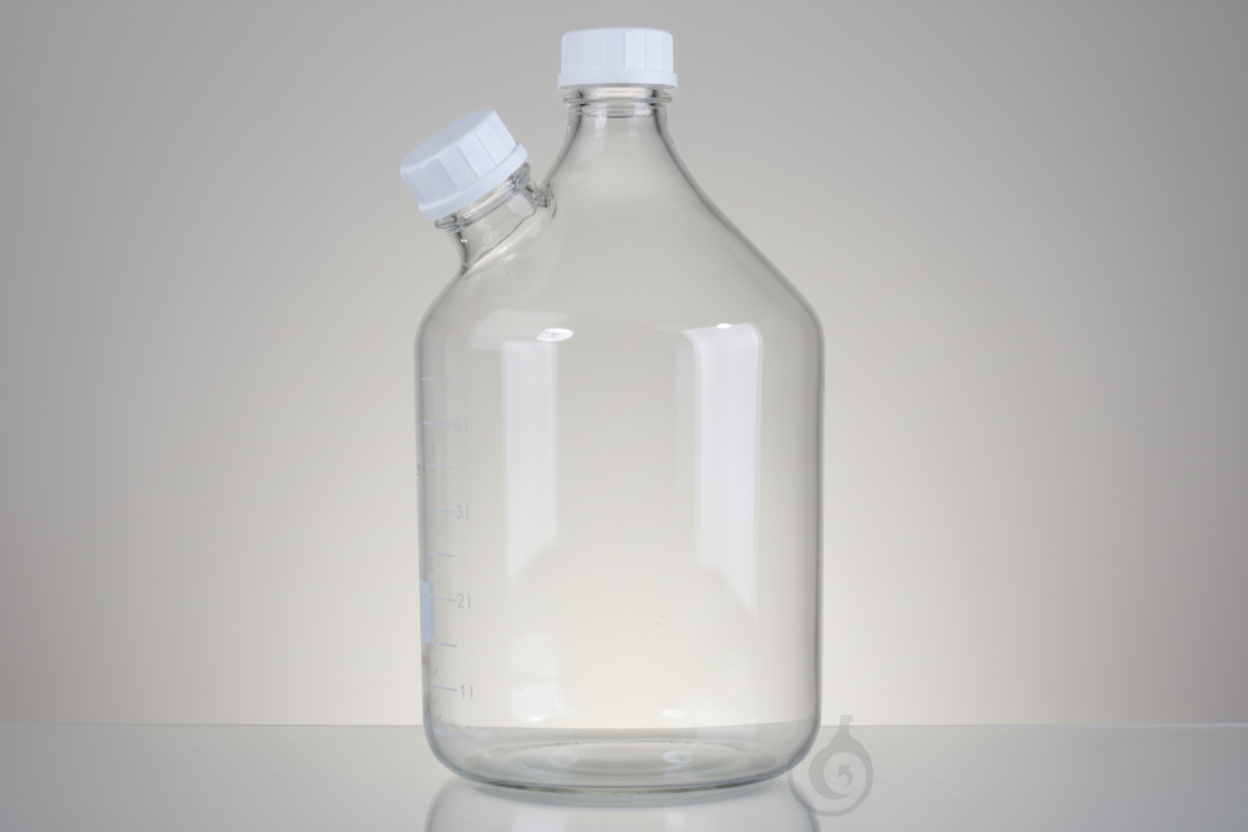 Image of Media bottle, 10000ml with 2* GL 45 thread connection - Luminix Health