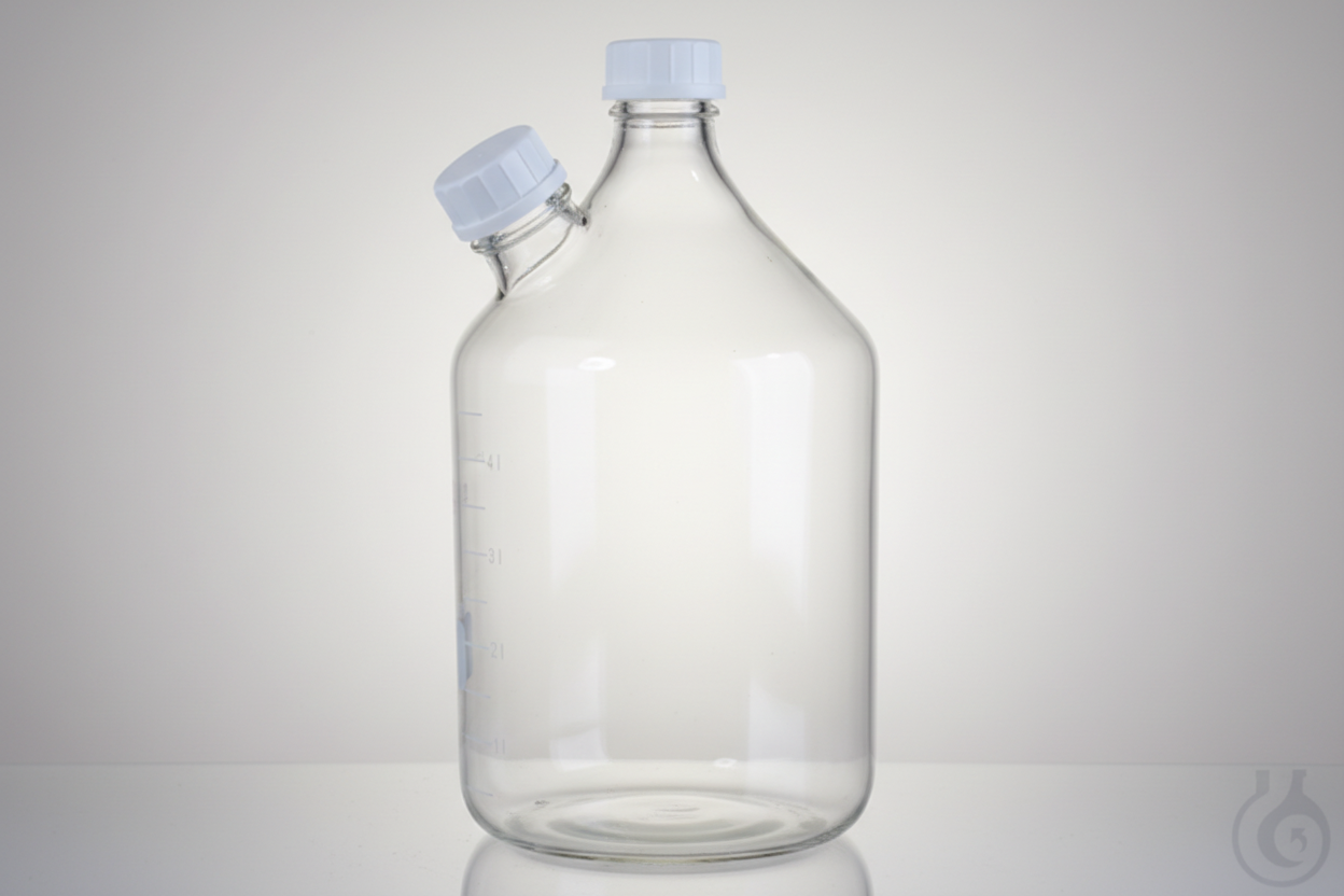 Image of Media bottle, 5000ml with 2* GL 45 thread connection - Luminix Health