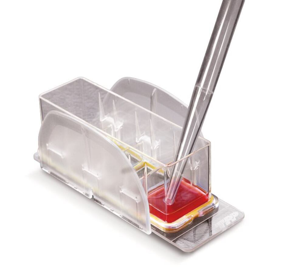 Slidemax microscope slide cell culture chamber, PS/COP, 1 well, 10,2 cm²