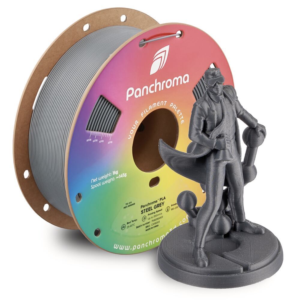 Panchroma PLA Steel Grey, 1,75 mm, 1 kg
