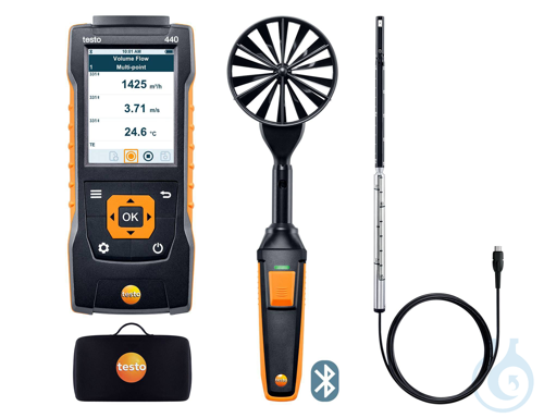 Image of testo 440 - Air Flow ComboKit 1, with Bluetooth - Luminix Health