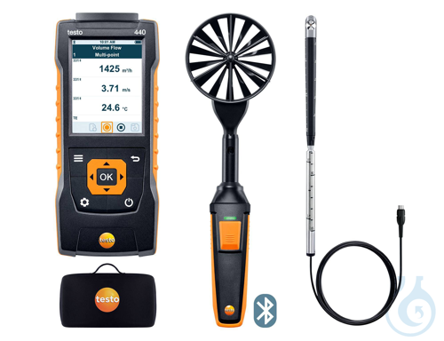 Image of testo 440 - Air Flow ComboKit 2, with Bluetooth - Luminix Health