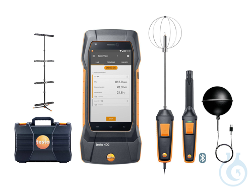 Image of testo 400 - IAQ and comfort kit, with tripod - Luminix Health
