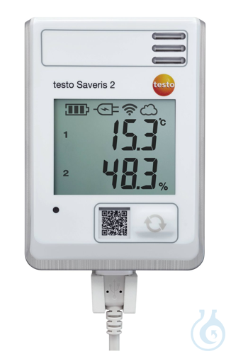 Image of testo Saveris 2-H1 - WiFi data logger, display, temperature/ humidity probe - Luminix Health