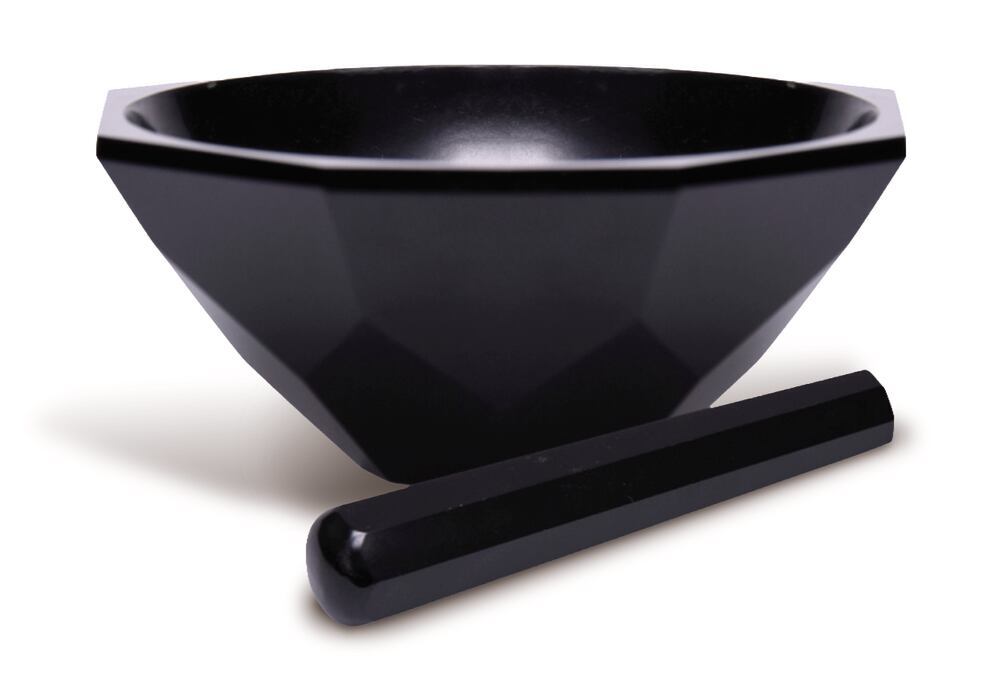 Agate mortar with pestle, 100 ml, deep