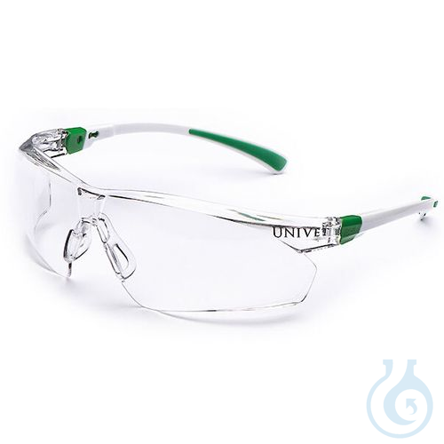 Image of UNIVET safety goggles 506U-03-00 white/green - Luminix Health