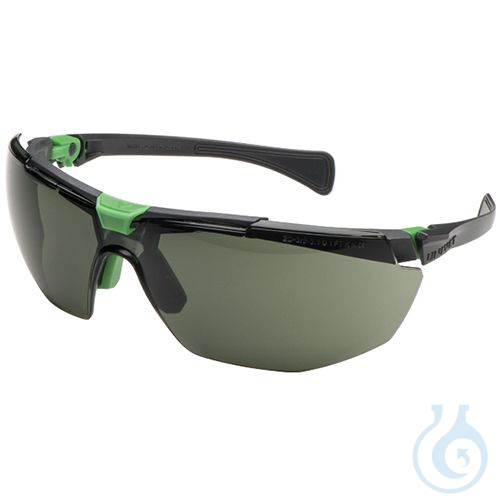 Image of UNIVET safety glasses 5X1 Zero-Noise, green G15 - combination with earmuffs - Luminix Health