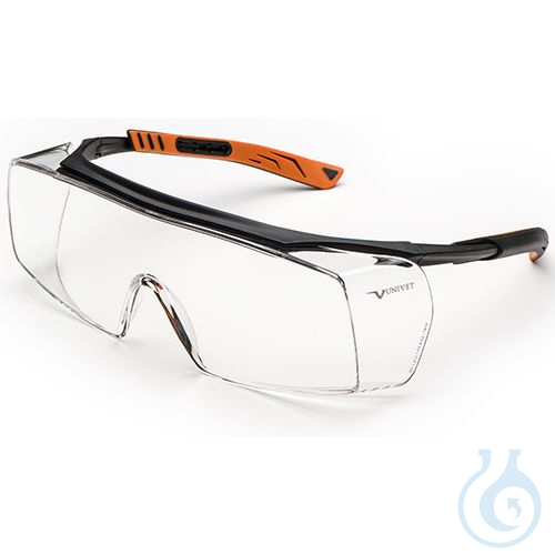 Image of UNIVET Overglasses 5X7 black/orange - Luminix Health