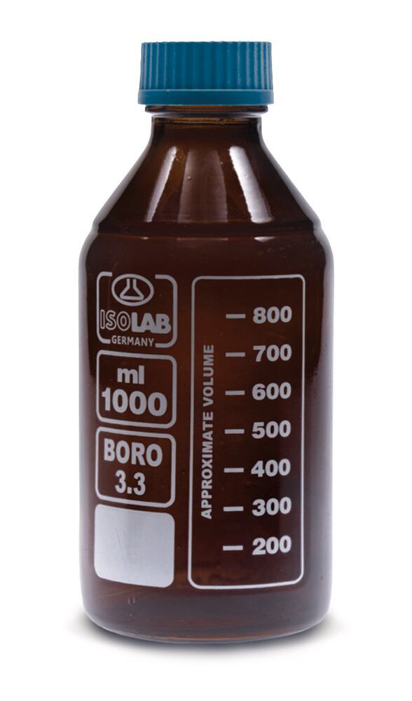 Screw top bottle, brown glass coated, 2000 ml