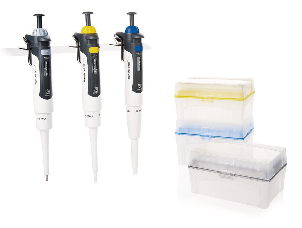 Transferpette® pro, variable, Standard starter kit, 10, 100, 1000 µl
