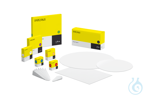 Image of Quantitative Papers/ Grade 392, 110 mm Red Dot Quantitative Folded Filter Papers - Luminix Health