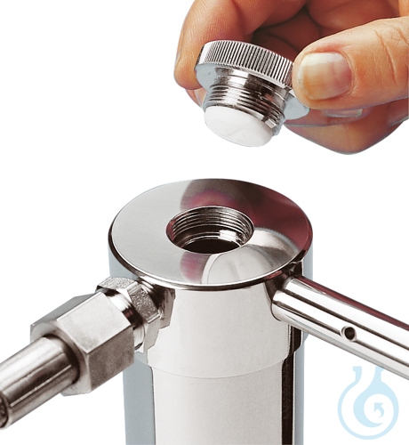 Filter Holder with double wall thickness, Stainless steel pressure filter holder - Luminix Health