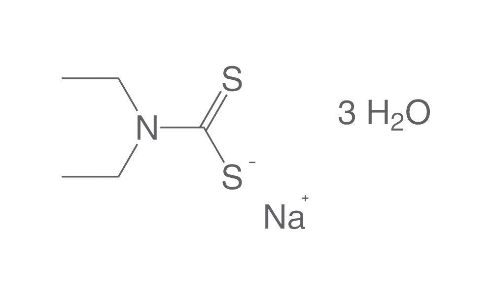 Sodium diethyldithiocarbamate, trihydrate, p.a., ACS, 25 g, plastic - Luminix Health