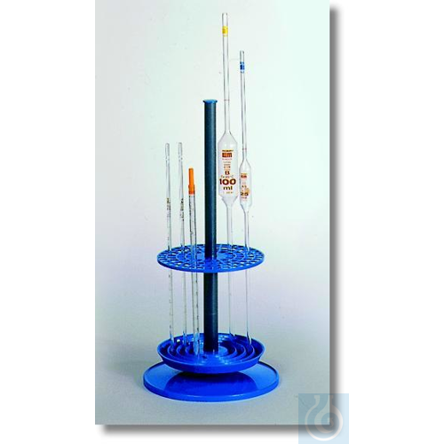 Pipette Stand for 94 pipettes, PP, blue, sterilizeable, dismountable, revolving