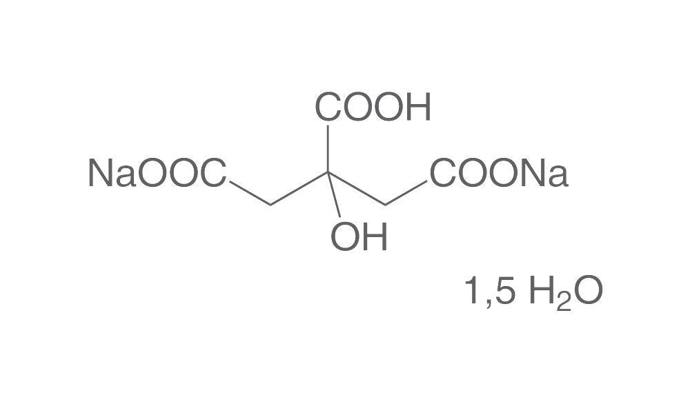 di-Sodium hydrogen citrate 1,5-hydrate, min. 99 %, cryst., 250 g, plastic - Luminix Health