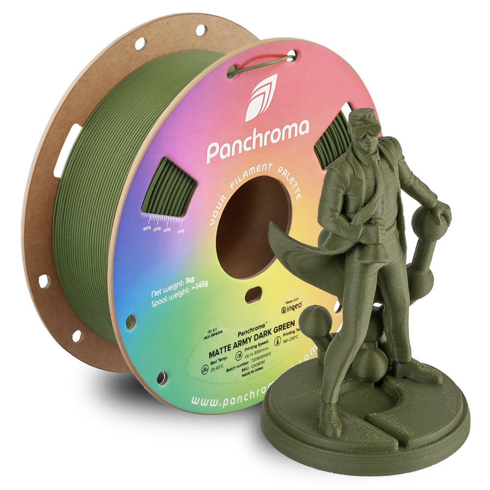 Panchroma PLA Matte Army Dark Green, 1,75 mm, 1 kg