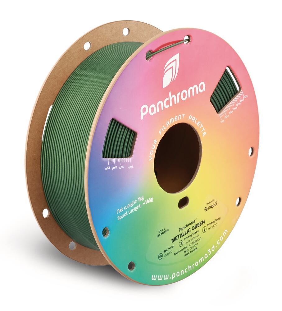 Panchroma PLA Metallic Green, 1,75 mm, 1 kg
