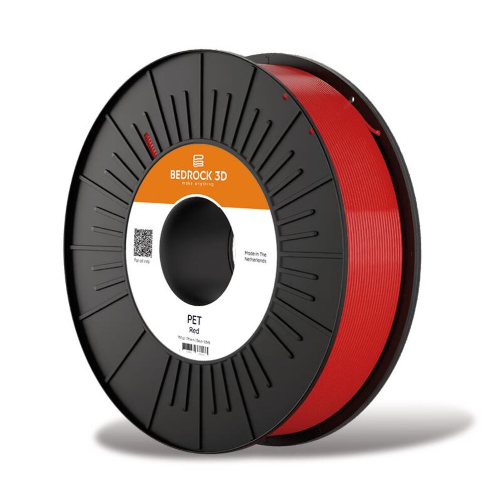 Bedrock 3D PET - Red, 1,75 mm, 750 g