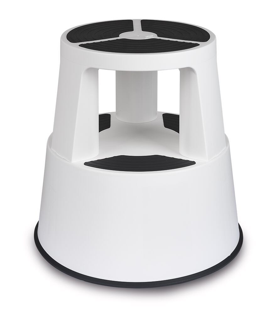SuperStep® roller stools, PP/TPE, white