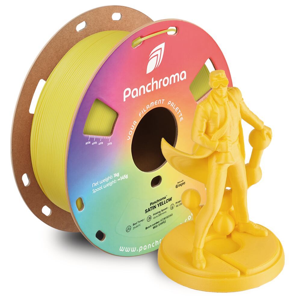 Panchroma PLA Satin Yellow, 1,75 mm, 1 kg