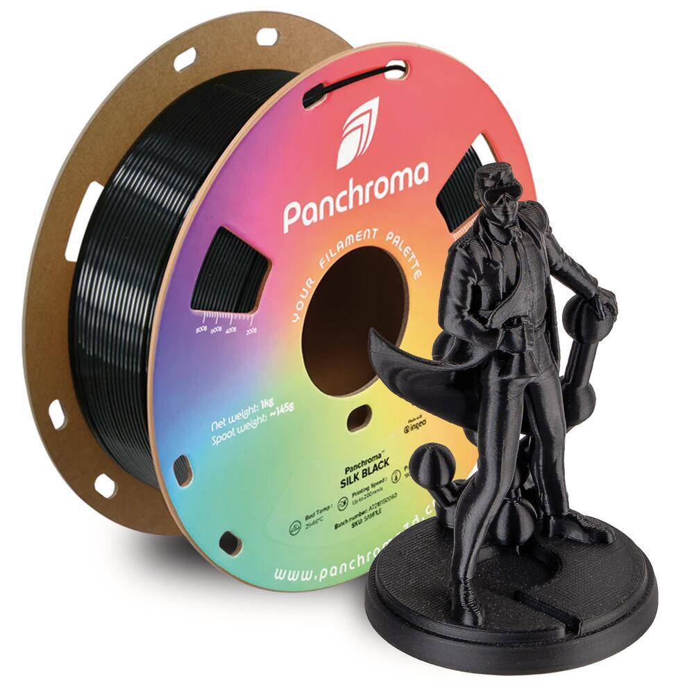 Panchroma PLA Silk Black, 1,75 mm, 1 kg