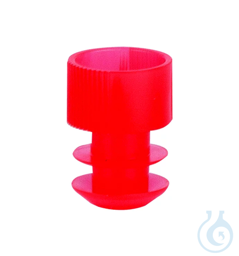 Image of Stoppers for Test Tubes Ø 11-12 mm, red, PE - Luminix Health