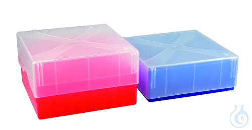 ratiolab® Cryo Boxes, PP, grid 10 x 10, natural, 133 x 133 x 50/75 mm, - Luminix Health