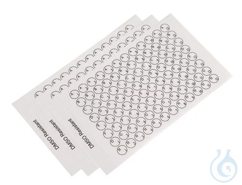 Image of Piercing-foil with Cavity Circle 96-Well, alphanumeric printed, prepierced - Luminix Health