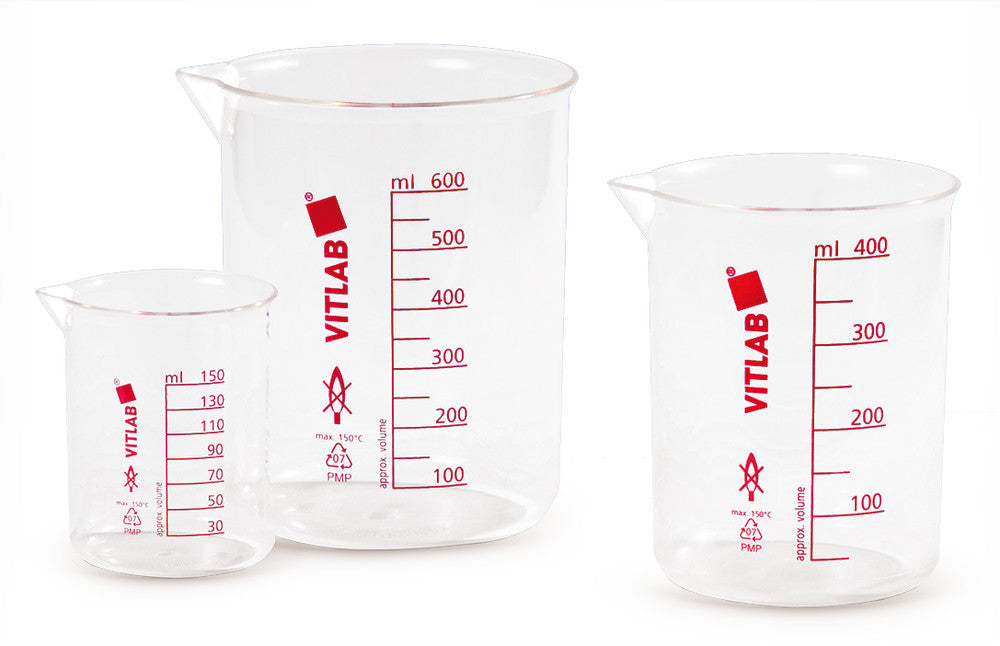 Griffin beaker, PMP, clear, with spout, 600 ml, 1 unit(s) - Luminix Health