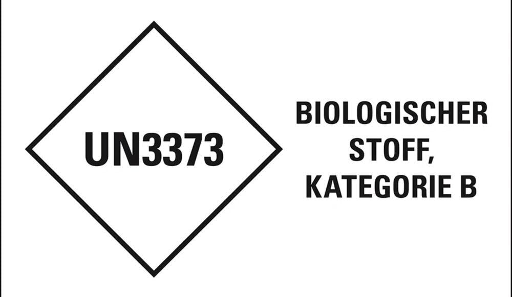 UN3373 packaging labelling, biological substance category B, PE film 210 × 148 mm
