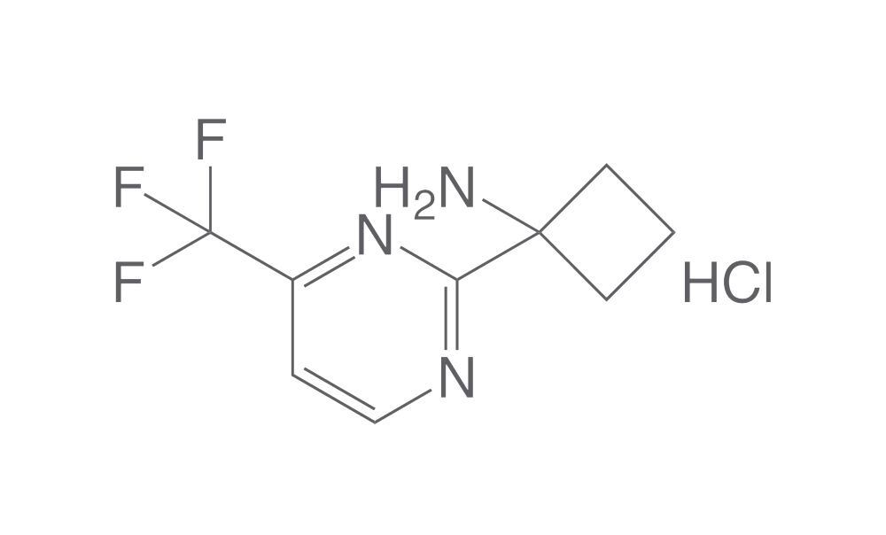 1-[4-(Trifluoromethyl)pyrimidin-2-yl]cyclobutan-1-amine hydrochloride, 50 mg