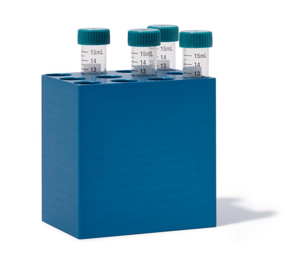Rotilabo® aluminium rack, 12(4x3) spaces, for 15 ml centrifuge tubes