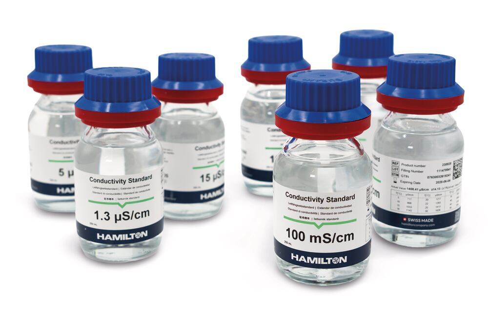 Conductivity Standard Hamilton, 100 000 µS/cm (25 °C), glycerine-based, 250 ml