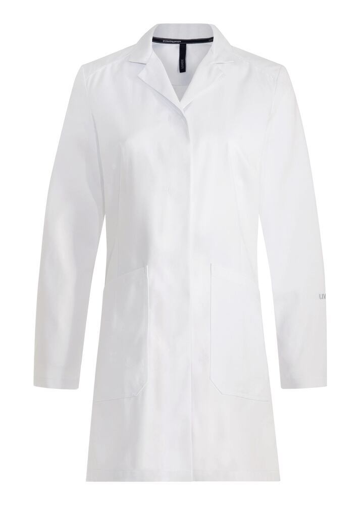 uvex suXXeed women's work coat, 100% cotton, white, size L