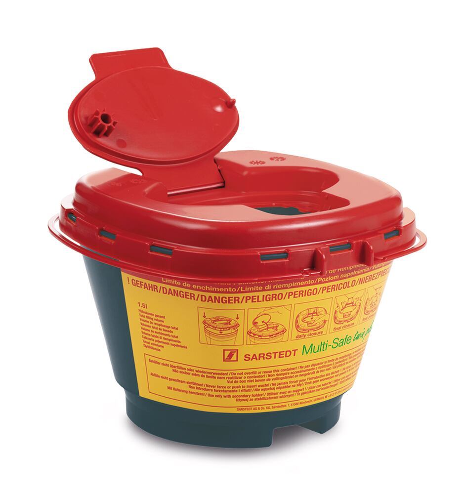 Multi-Safe twin plus 1500 REC waste disposal container, PP, 1,5 l