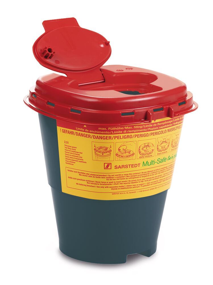 Multi-Safe twin plus 2500 REC waste disposal container, PP, 2,5 l