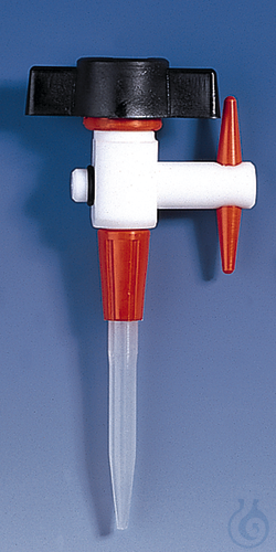 Image of PTFE-stopcock for burette length, with PP-tip, complete - Luminix Health