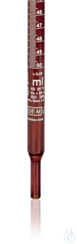 Image of Spare bur. length f. compact aut.burette, 50 ml, SILBERBRAND, amber glass