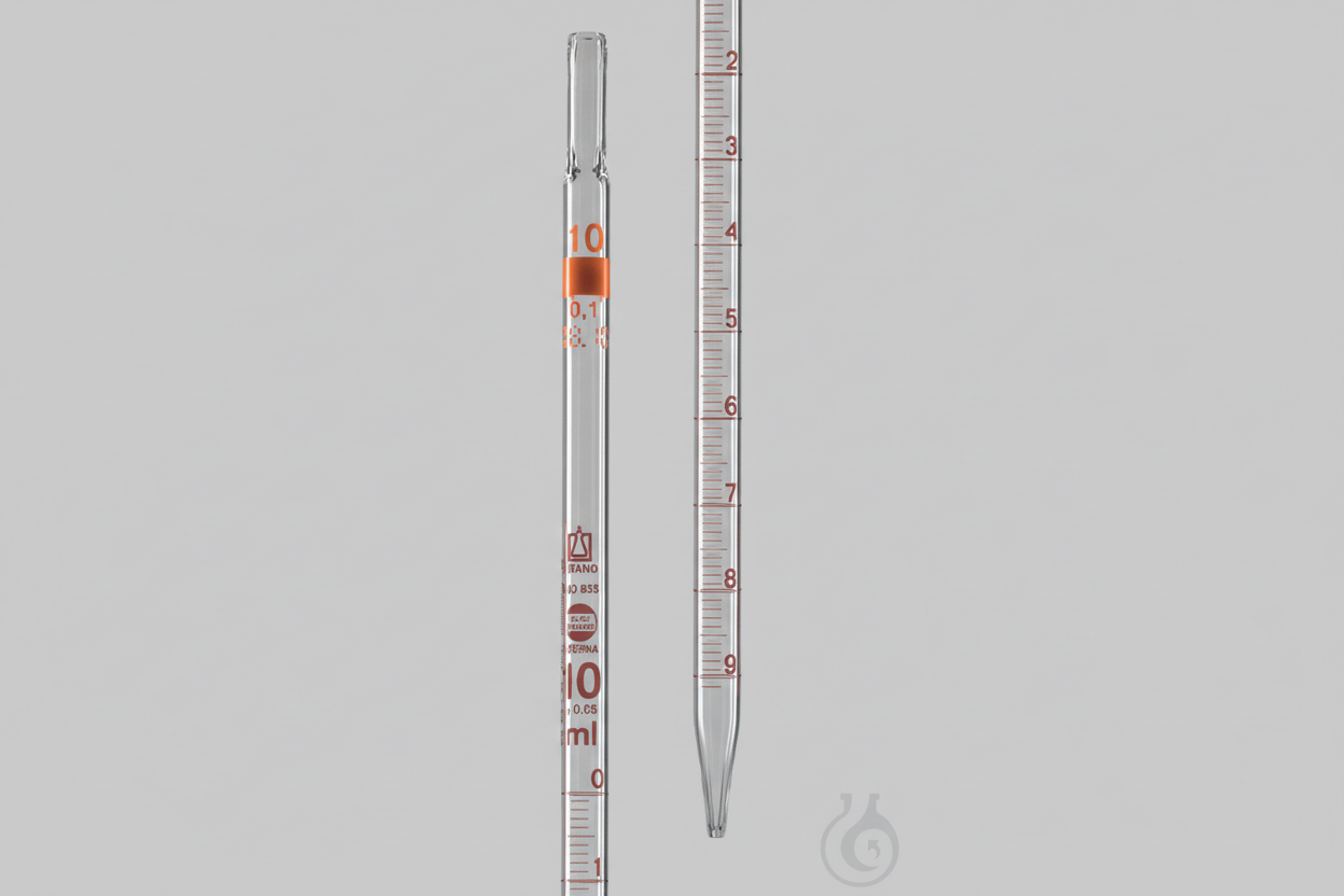 Cotton plug pip.BLAUBRAND class AS DE-M, 1 ml:0,01 ml total del. grad. in amber - Luminix Health